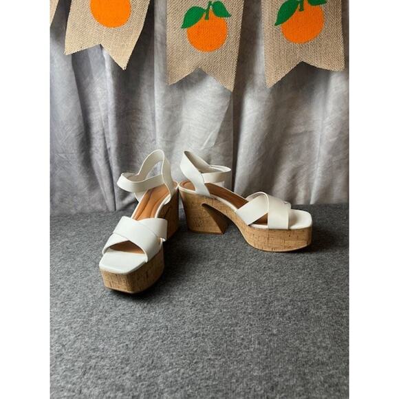 Sarto By Franco Sarto Donati Cork Platform Sandal Shoe Size 9.5 - Picture 5 of 9
